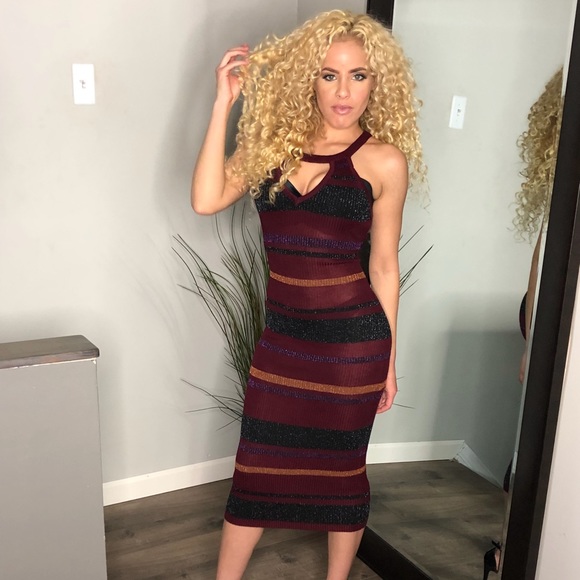 Striped midi dress - Picture 3 of 5